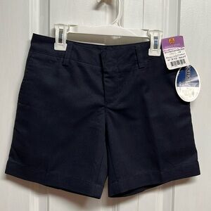 Abingdon Apparel Navy Blue Girls Husky Uniform Shorts Size 8.50 NWT